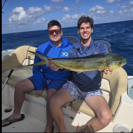 Yellowfin tuna boated 30 miles southwest of the Gulf shelf
